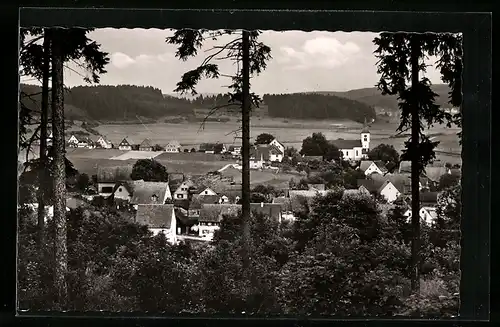 AK Donaueschingen-Aufen, Ortsansicht von oben
