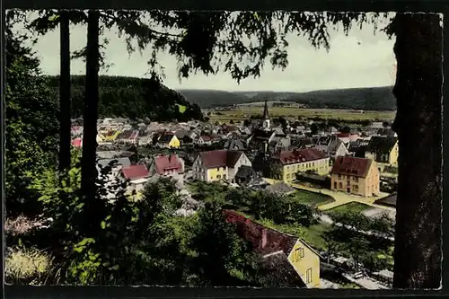 AK Möhringen /Baden, Ortsansicht mit Fernblick aus der Vogelschau