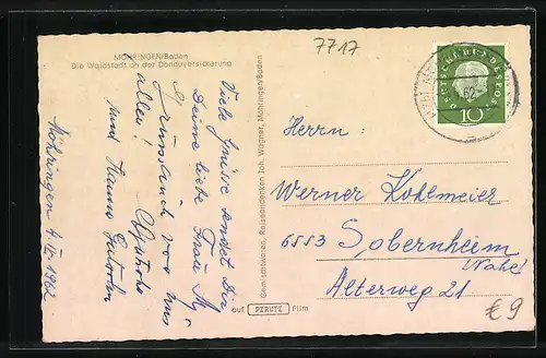 AK Möhringen /Baden, Ortsansicht mit Fernblick aus der Vogelschau