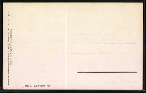 Künstler-AK Bonn, Rheinbrücke in der Dämmerung, Dampfer