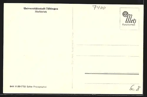 AK Tübingen, Marktplatz der Universitätsstadt