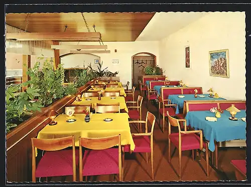 AK Bonndorf /Hochschwarzwald, Café Preuss, Innenansicht