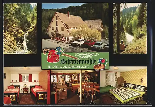 AK Löffingen-Göschweiler, Schwarzwaldgasthof Schattenmühle in der Wutachschlucht