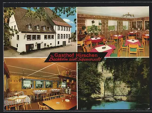 AK Bachheim b. Löffingen, Gasthof Hirschen, Innenansicht