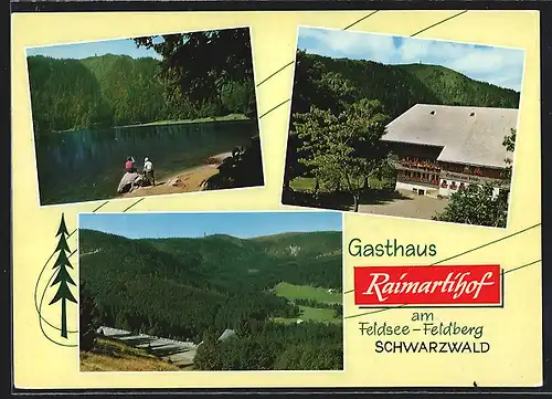 AK Feldberg, Gasthaus Raimartihof, Feldsee und Schwarzwald