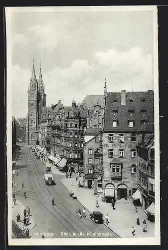 AK Nürnberg, Königstrasse mit Hotel Deutscher Kaiser