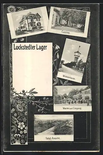 AK Lockstedter Lager, Casino, Wasserturm, Wache und Eingang