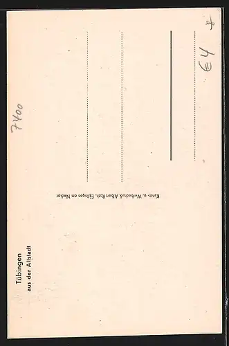 Künstler-AK Tübingen, Motiv aus der Altstadt