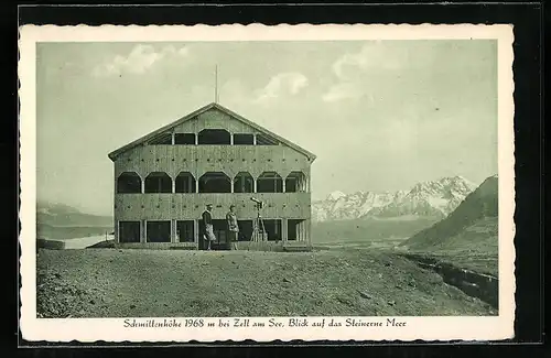 AK Zell am See, Schmittenhöhe mit Gebäude und Steinernem Meer