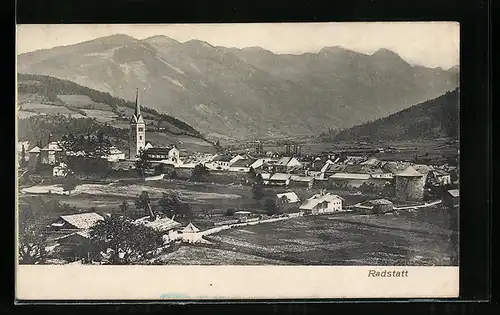 AK Radstatt, Teilansicht mit Kirche