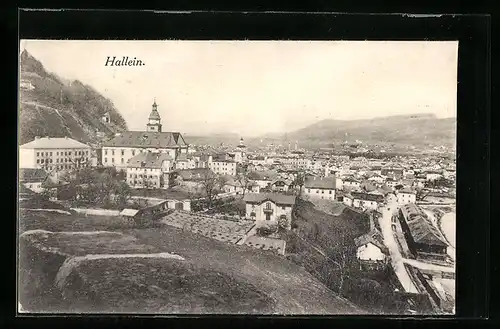 AK Hallein, Teilansicht mit Strassenpartie