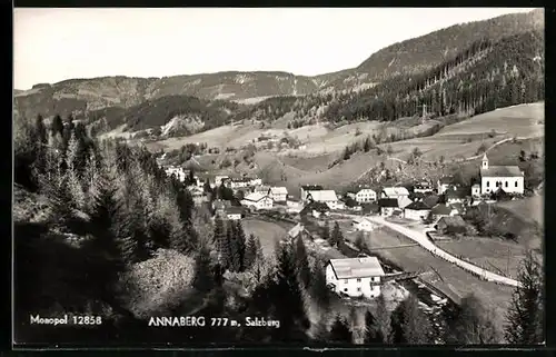 AK Annaberg, Teilansicht mit Kirche