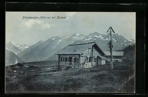 AK Krimml, Blick auf Filzsteinalpe