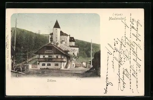 AK Mauterndorf i. Lungau, Blick zum Schloss