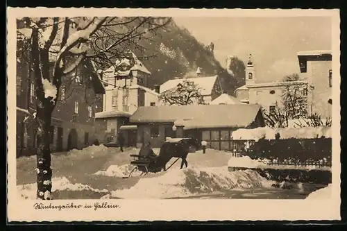 AK Hallein, Ortspartie im Winter