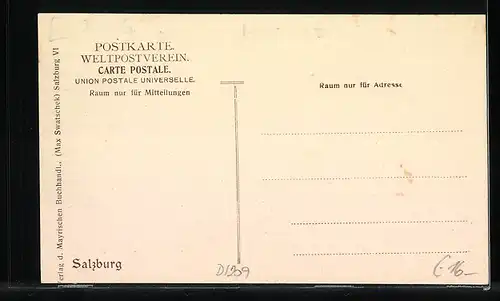 AK Salzburg, Mozarts Geburtshaus, Mozarts Wohnhaus, Mozart-Denkmal