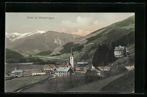 AK Wald i. Oberpinzgau, Ortsansicht mit Kirche