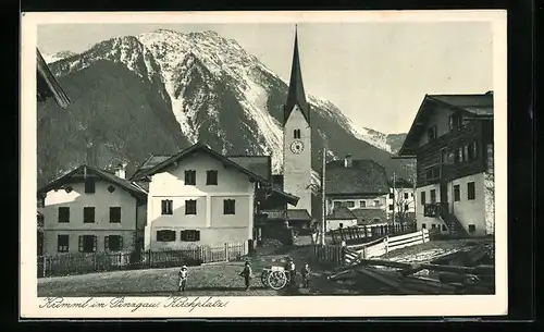 AK Krimml /Pinzgau, Kirchplatz mit Kirche