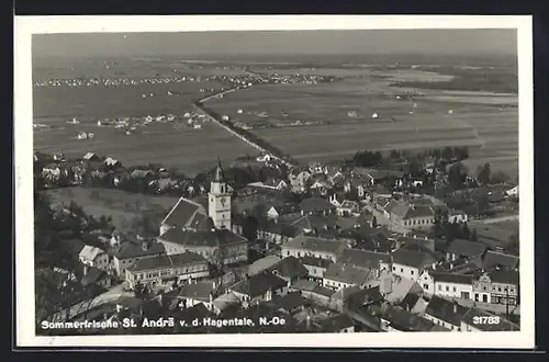AK St. Andrä v. d. Hagentale, Teilansicht mit Kirche