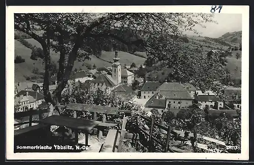 AK Ybbsitz, Teilansicht mit Kirche