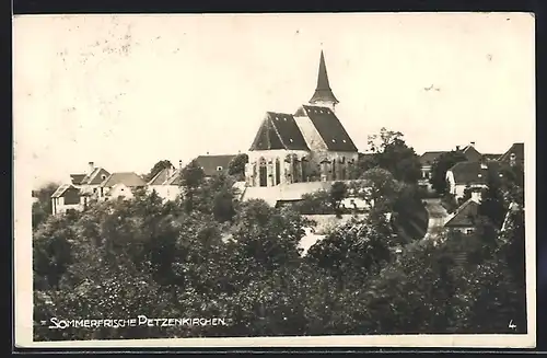 AK Petzenkirchen, Teilansicht mit Kirche