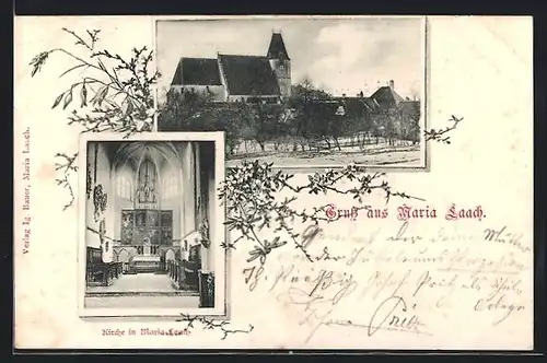 AK Maria Laach, Kirche, Innenansicht