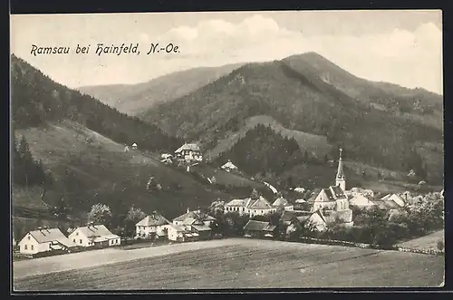 AK Ramsau bei Hainfeld, Teilansicht mit Kirche