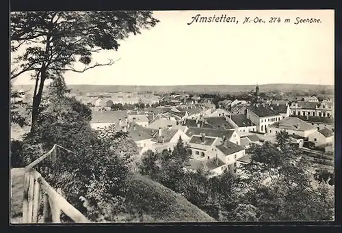 AK Amstetten /N.Oe., Ortsansicht mit Dächerlandschaft
