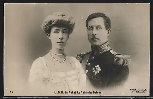 AK Königin und König von Belgien