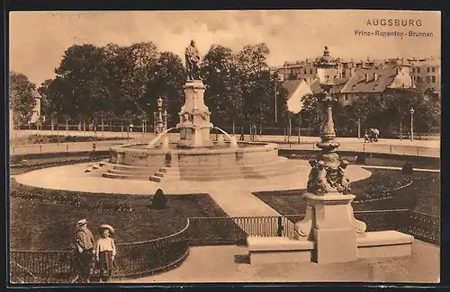 AK Augsburg, Am Prinz-Regenten-Brunnen