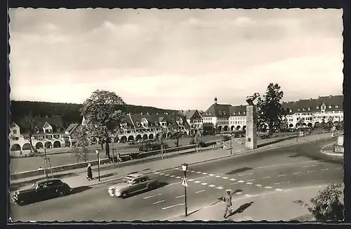 AK Freudenstadt /Schwarzw., Marktplatz vom Postamt