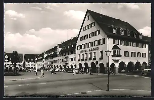 AK Freudenstadt /Schwarzw., Hotel Krone am Marktplatz