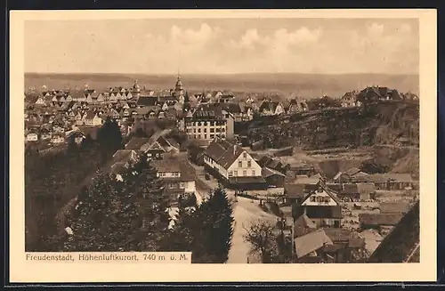 AK Freudenstadt /Schwarzw., Totalansicht mit Fernblick