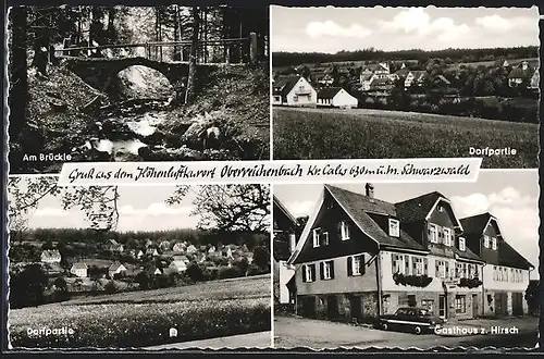 AK Oberreichenbach bei Calw /Schwarzw., Ortspartie, Gasthaus zum Hirsch, Am Brückle