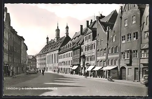 AK Landsberg a. L., Herkomer-Strasse im Sonnenschein