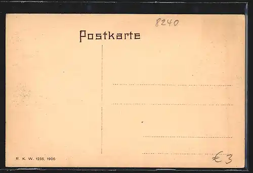 AK Königsee, Uferpartie mit Booten