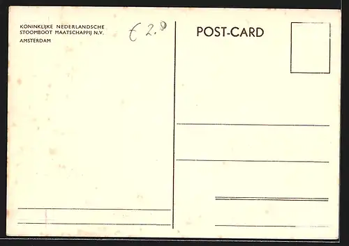 AK Amsterdam, Handelsschiff MS Bonaire im Hafen