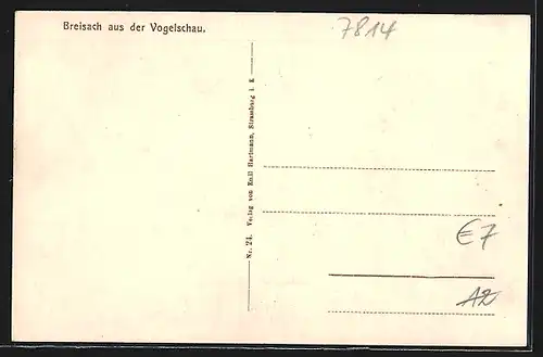 AK Breisach, Teilansicht aus der Vogelschau