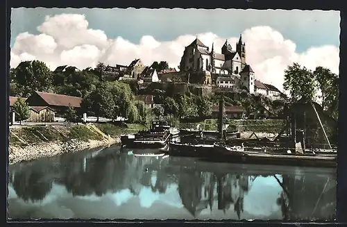 AK Breisach am Rhein, Rheinhafen mit Münsterberg