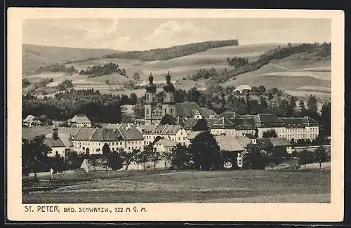 AK St. Peter /Bad. Schwarzw., Ortsansicht mit Kirche