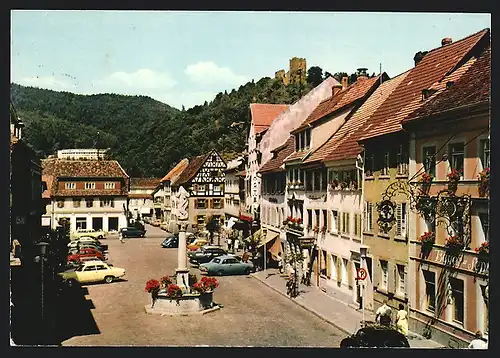 AK Waldkirch im Schwarzwald, Blick auf Marktplatz