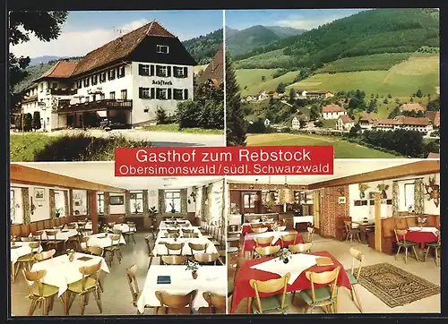 AK Obersimonswald, Gasthof zum Rebstock, Innenansicht