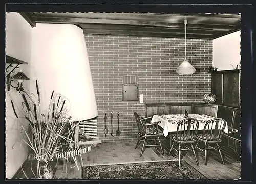 AK Burkheim a. K., Gasthaus u. Pension Krone, Kaminzimmer