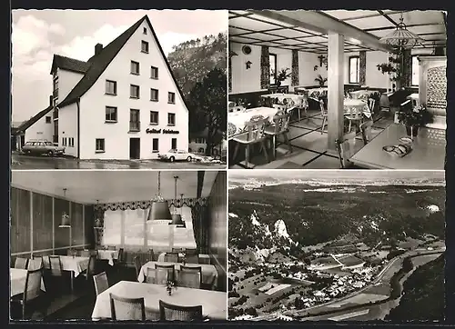 AK Hausen, Gasthof Steinhaus, Innenansicht
