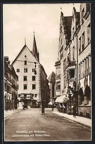 AK Konstanz am Bodensee, Zollernstrasse mit Hohen-Haus