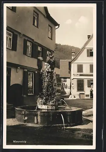 AK Wiesensteig, Brunnen und Bäckerei