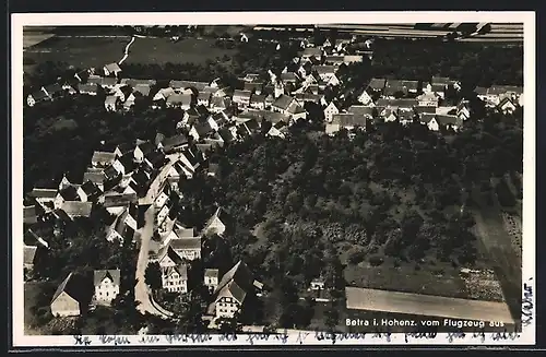 AK Betra i. Hohenz., Ortsansicht vom Flugzeug aus