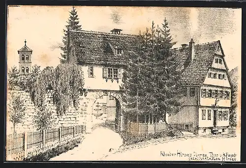 Künstler-AK Hirsau, Kloster Hirsau, Oberes Thor