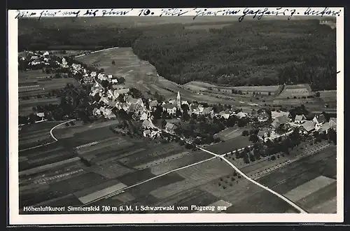 AK Simmersfeld, Ortsansicht vom Flugzeug aus
