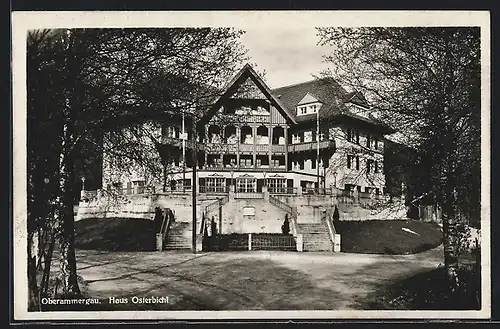 AK Oberammergau, Haus Osterbichl, Strassenansicht